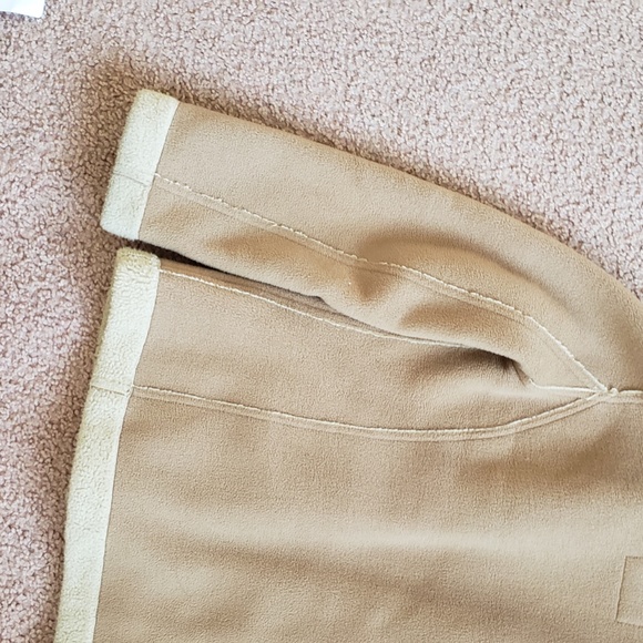 Medium Tan Camel Cream Shearling Cozy Coat w Hood - Picture 7 of 15